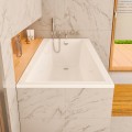 Badewanne mit Isolierung Linda 160x75 cm Antirutsch Thermobadewanne ecoThermoPro Rechteck + Siphon Viega (id: 2326)