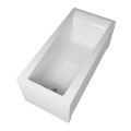 Badewanne mit Isolierung Linda 160x75 cm Antirutsch Thermobadewanne ecoThermoPro Rechteck + Siphon Viega (id: 2326)