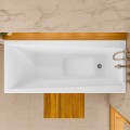 Badewanne mit Isolierung Linda 160x75 cm Antirutsch Thermobadewanne ecoThermoPro Rechteck + Siphon Viega (id: 2326)