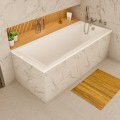 Badewanne mit Isolierung Linda 170x75 cm Antirutsch Thermobadewanne ecoThermoPro Rechteck + Siphon Viega (id: 2327)