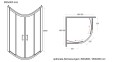 Duschkabine Modern 90x90x190 cm Easy Clean Viertelkreis gold gebürstet (id: 2316)