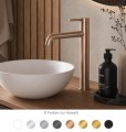 Waschtischarmatur hohe Armatur Wasserhahn Badarmatur Delta Pi schwarz gold chrom TOP Qualität (id: 2328)
