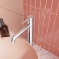 Waschtischarmatur hohe Armatur Wasserhahn Badarmatur Delta Pi schwarz gold chrom TOP Qualität (id: 2328)