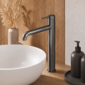 Waschtischarmatur hohe Armatur Wasserhahn Badarmatur Delta Pi schwarz gold chrom TOP Qualität (id: 2328) graphit gebürstet