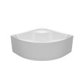Badewanne Selma 140x140 cm mit LED Beleuchtung Unterwasserbeleuchtung Isolierung Eckbadewanne + Siphon Viega (id: 2330)
