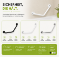 Haltegriff 50/ 60 cm gebogen Edelstahl Duschgriff Handgriff Chrom Schwarz Weiß
