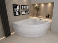 Badewanne Eckwanne Acrylwanne Standard 130 x 130 cm (id: 110)
