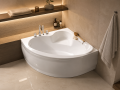 Badewanne Eckwanne Acrylwanne Standard 130 x 130 cm (id: 110)