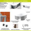 Badewanne Rima 160x100 cm links Eckbadewanne (id: 260)