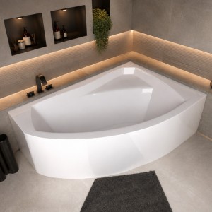 Badewanne Rima 130x85 cm rechts Eckbadewanne