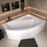 Badewanne Eckbadewanne Rima 140 x 90 cm rechts