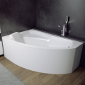 Badewanne Eckbadewanne Rima 130x85 cm links optional: Kopfstütze (id: 265)