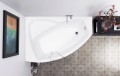 Badewanne Rima 150x95 cm links Eckbadewanne optional: Kopfstütze (id: 270)