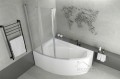 Badewanne Rima 160x100 cm links Eckbadewanne optional: Kopfstütze (id: 273)