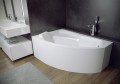 Badewanne Rima 160x100 cm links Eckbadewanne optional: Kopfstütze (id: 273)