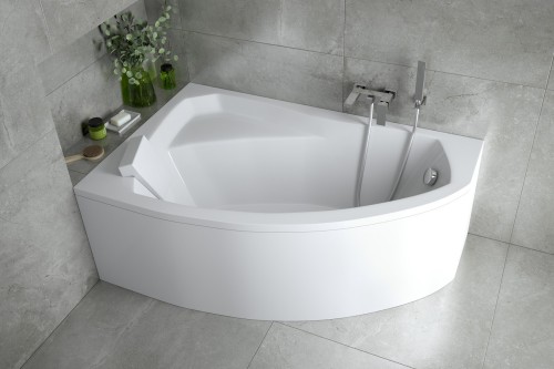 Badewanne Rima 170x110 cm links Eckbadewanne optional: Kopfstütze (id: 275)