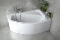 Badewanne Rima 130x85 cm rechts Eckbadewanne optional: Kopfstütze (id: 267)