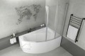 Badewanne Rima 130x85 cm rechts Eckbadewanne optional: Kopfstütze (id: 267)