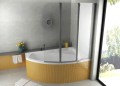 Badewanne Rima 130x85 cm rechts Eckbadewanne optional: Kopfstütze (id: 267)