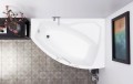 Badewanne Rima 130x85 cm rechts Eckbadewanne optional: Kopfstütze (id: 267)