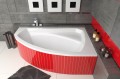Badewanne Rima 130x85 cm rechts Eckbadewanne optional: Kopfstütze (id: 267)