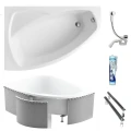 Badewanne Frida 150x100 cm links Eckwanne (id: 259) Styroporverkleidung