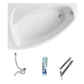 Badewanne Frida 150x100 cm links Eckwanne (id: 259) ohne Verkleidung