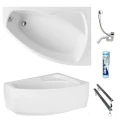 Badewanne Frida 140x80 cm rechts Eckwanne (id: 266) Acrylschürze
