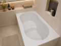 Badewanne mit Sitz Sitzbadewanne Rechteck Wivea 120x75 cm (id: 288)
