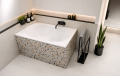 Badewanne mit Sitz Sitzbadewanne Rechteck Wivea 120x75 cm (id: 288)