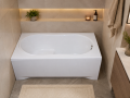 Badewanne mit Sitz 130x75 cm Sitzbadewanne Wivea Rechteck (id: 292)