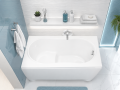 Badewanne mit Sitz 130x75 cm Sitzbadewanne Wivea Rechteck (id: 292)