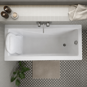 Badewanne Rechteck Modern Acrylwanne 140x70 cm + Kopfkissen Mare