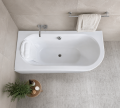 Badewanne Eckbadewanne Avita 150x75 cm links + Kopfkissen Mare (id: 1611)