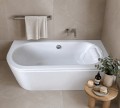 Badewanne Avita 160x75 cm rechts + Kopfkissen Mare Eckbadewanne (id: 1617)