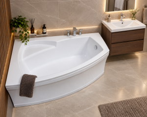Badewanne Frida 160x105 cm links Eckwanne 