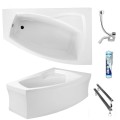 Badewanne Frida 160x105 cm rechts Eckwanne (id: 1625) Acrylschürze