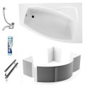 Badewanne Frida 160x105 cm rechts Eckwanne (id: 1625) Wannenträger