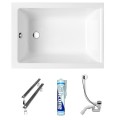 Badewanne Rechteck Capri 120x70 cm (id: 108) ohne Verkleidung