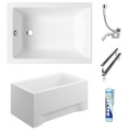 Badewanne Rechteck Capri 120x70 cm (id: 108) Acrylschürze