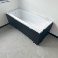 Badewanne Rechteck Modern Acryl 170x70 cm optional: schwarze Schürze black
