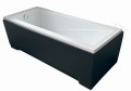 Badewanne Rechteck Modern Acryl 170x70 cm optional: schwarze Schürze black