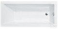Badewanne Rechteck Modern Acryl 170x70 cm optional: schwarze Schürze black