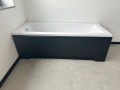Badewanne Rechteck Modern Acryl 170x70 cm optional: schwarze Schürze black