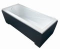 Badewanne Rechteck Modern Acryl 170x70 cm optional: schwarze Schürze black
