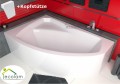 Badewanne Eckbadewanne Rima 130 x 85 cm links optional: Kopfstütze