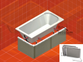 Badewanne Eckbadewanne Intima 150 x 85 cm links