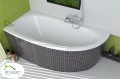 Badewanne Eckbadewanne Milena 150x70 cm links optional: Kopfstütze + Handgriffe