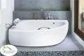 Badewanne Eckbadewanne Milena 150x70 cm links optional: Kopfstütze + Handgriffe