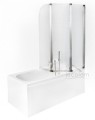 Badewannenabtrennung 3-teilig H 139 cm Faltwand Duschabtrennung Glas Ambition 3 (id: 188)